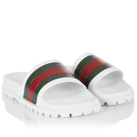 gucci slides white men's|gucci slides men real.